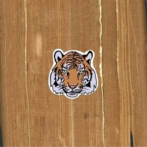 Tiger Vinyl Sticker Digital Drawing